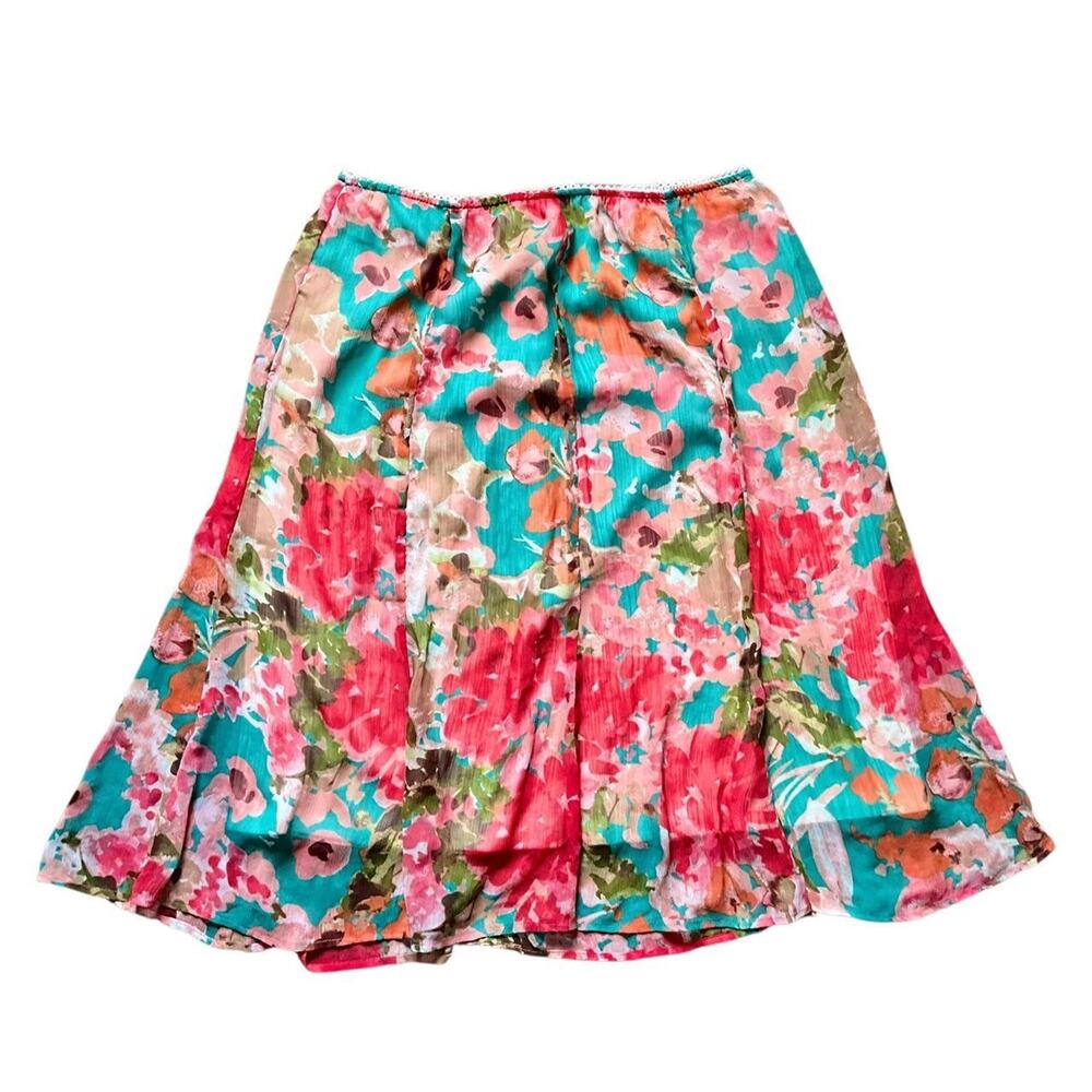 Covington Bright Floral Skirt: 90s, Y2K